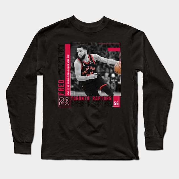 Fred Vanvleet Paper Poster Long Sleeve T-Shirt by art.Hamdan